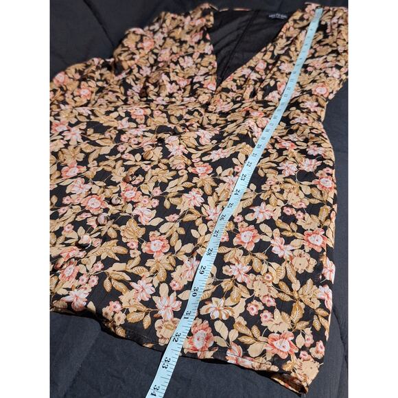 Nasty Gal Mini Dress Womens 6 Sheer Lined Floral Chiffon Metallic Club Going Out - Picture 9 of 12